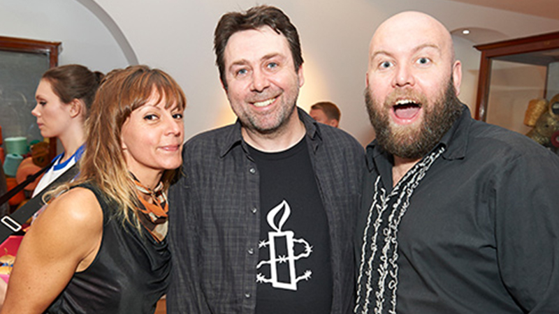 Adrienne Truscott, Sean Hughes and Bob Slayer